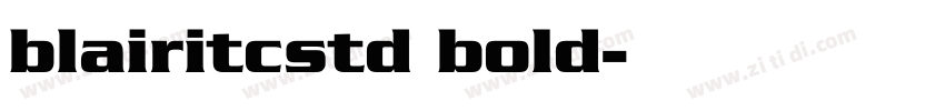 blairitcstd bold字体转换